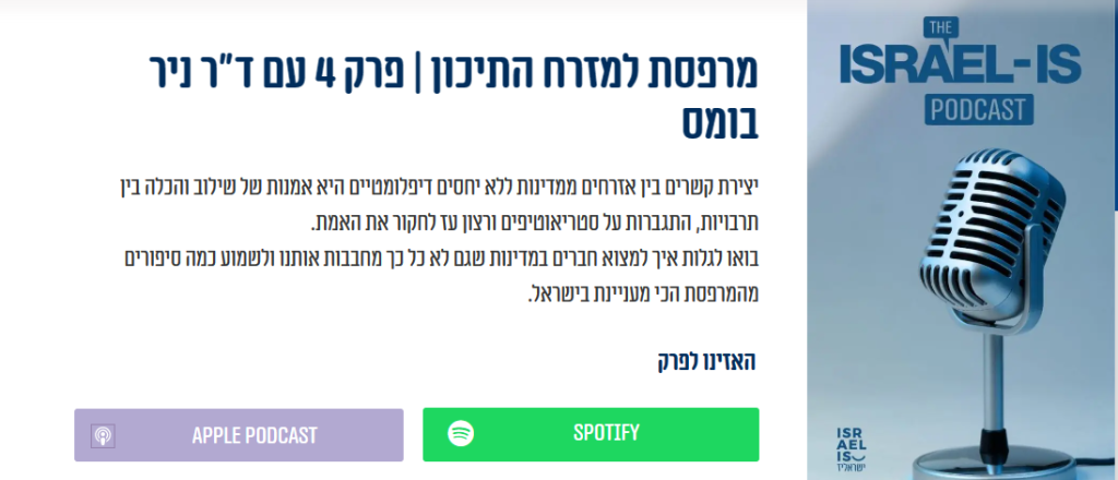מרפסת למזרח התיכון | פרק 4 עם ד״ר ניר בומס